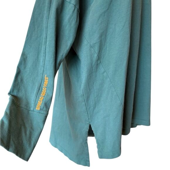 Life is Good Relaxed Fit Tunic Leaf Embroidered Long Sleeve Womens Large Green - Picture 5 of 11